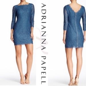 Lined Blue Lace Coctail dress